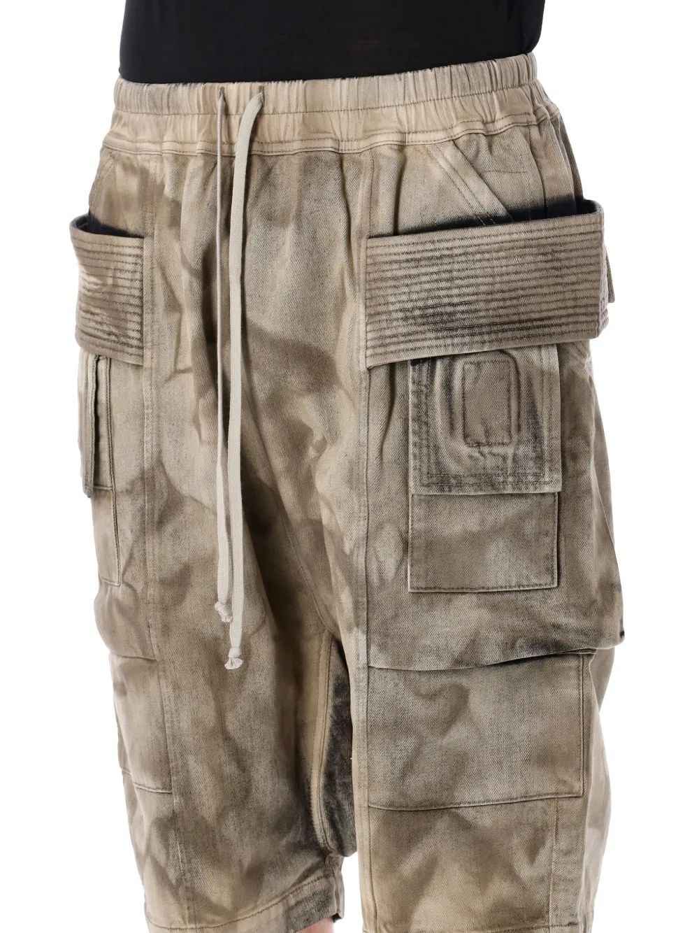  Rick Owens Drkshdw Creatch Cargo Shorts - Neutrals 
