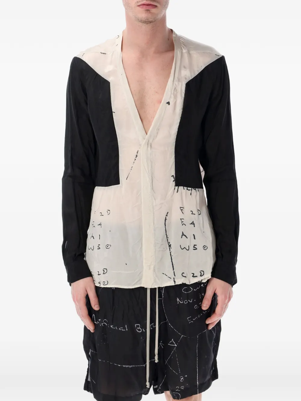 Rick Owens Larry Fogpocket long-sleeve shirt - Toni neutri