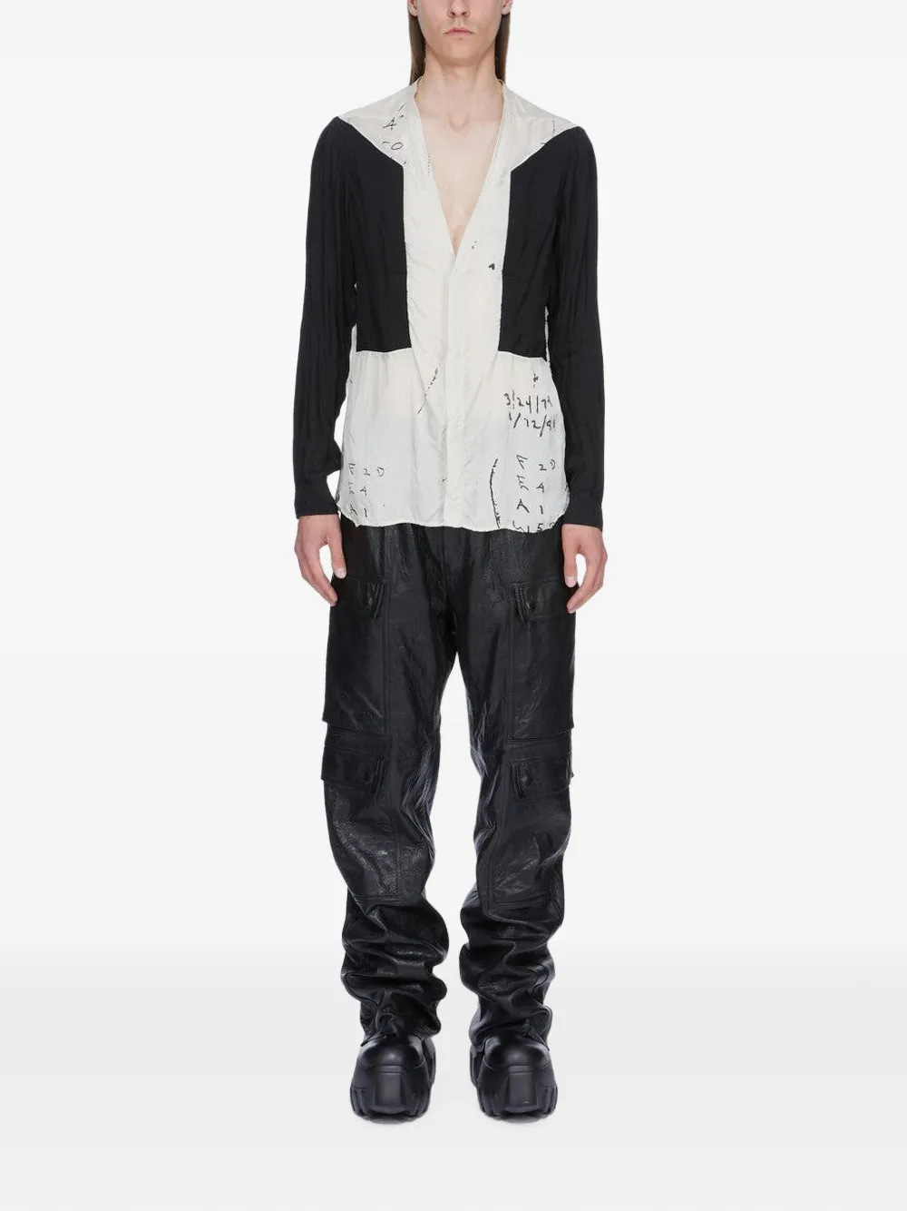 Rick Owens Larry Fogpocket overhemd met lange mouwen Beige