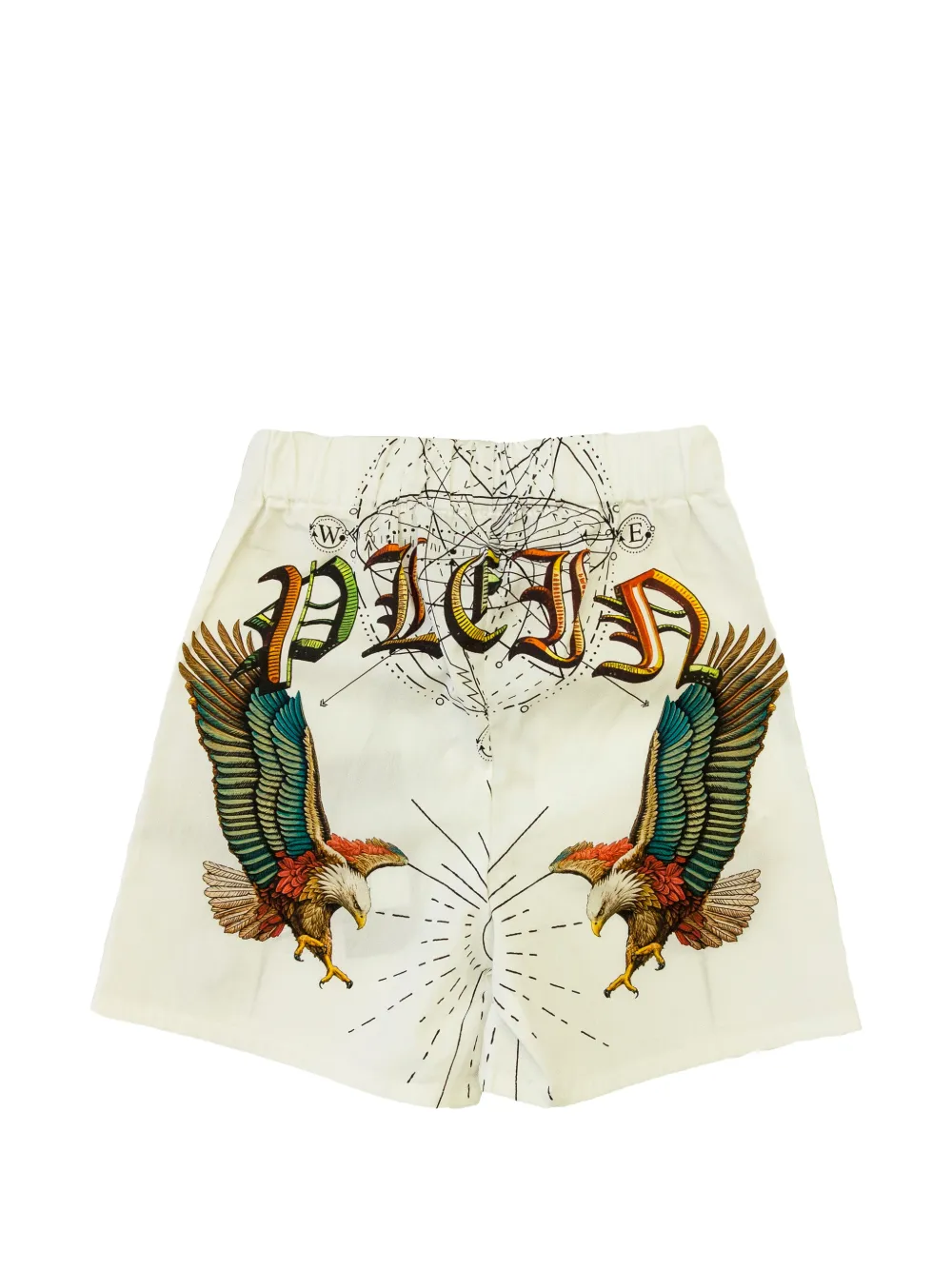  Philipp Plein Junior Eagle-print Shorts - Neutrals 