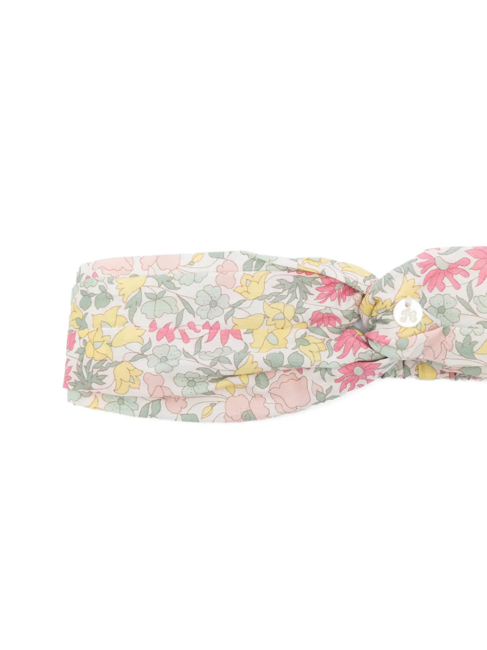  Tartine Et Chocolat Twisted Floral-print Headband - Neutrals 