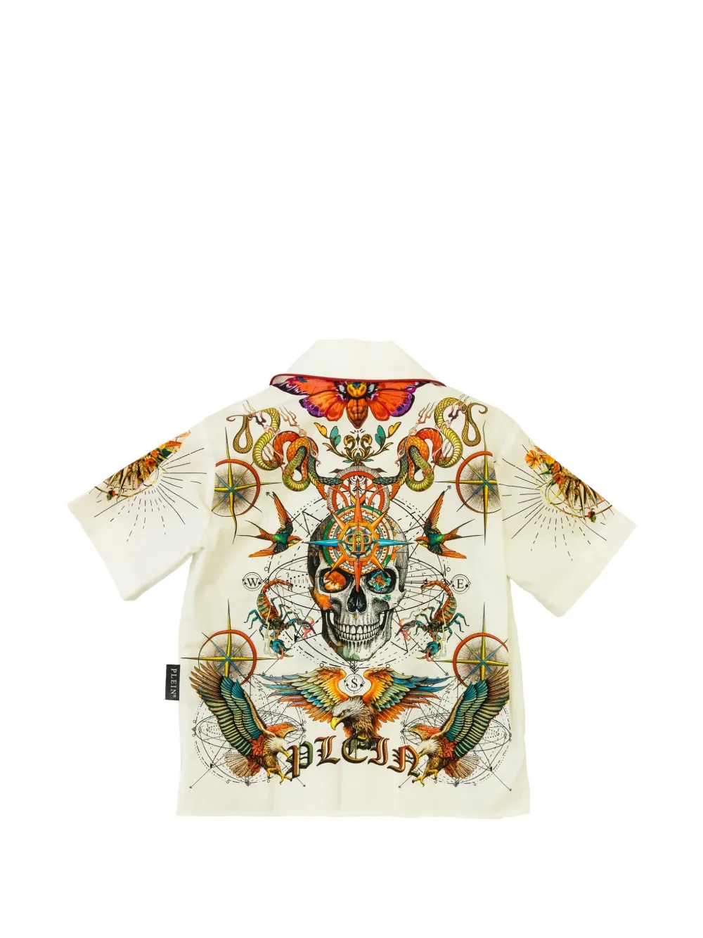 Philipp Plein Junior Shirt met grafische kroonprint Wit