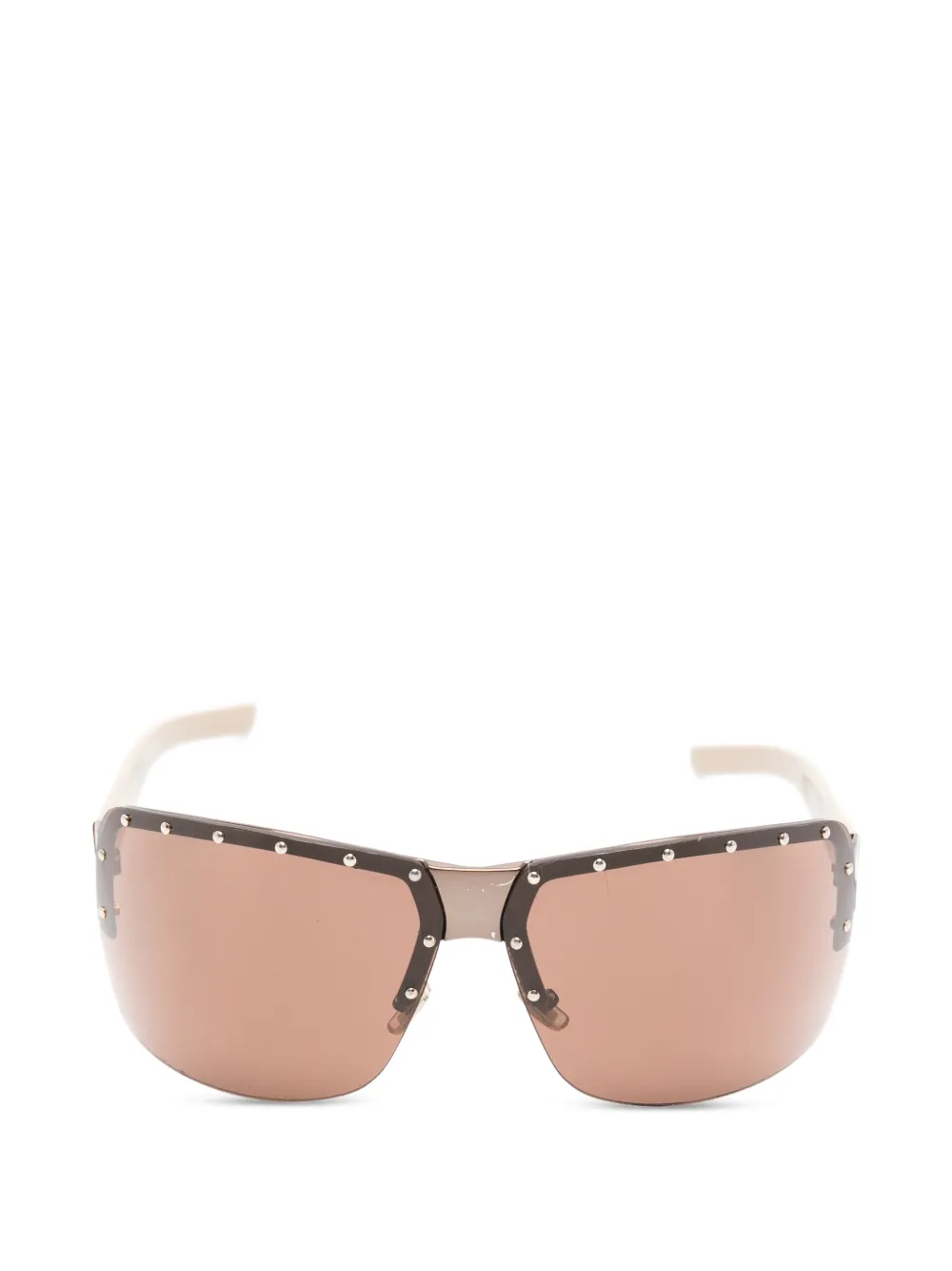 Gucci Pre-Owned Occhiali da sole con logo anni 2000 - Marrone