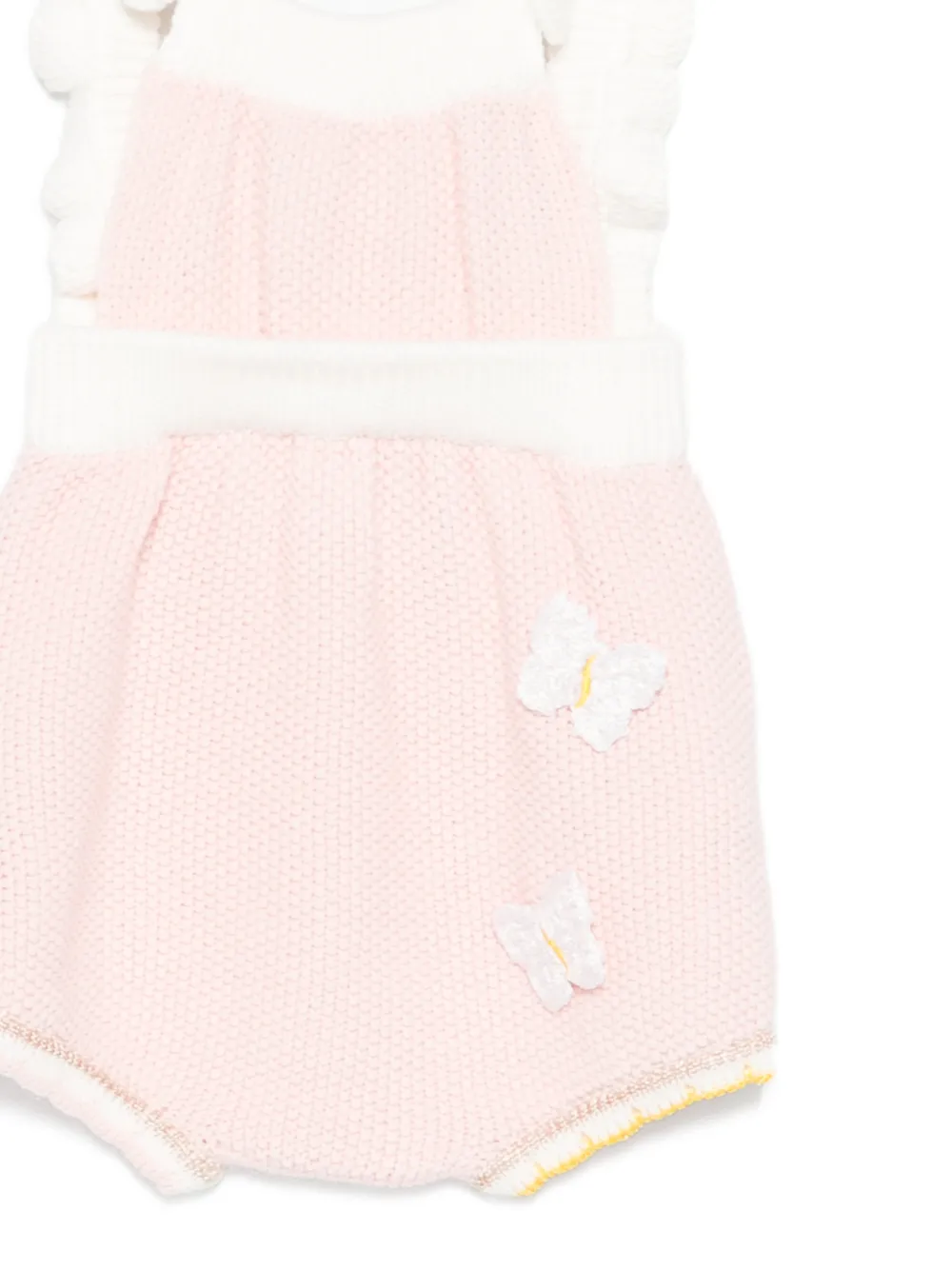 Gensami kids Romper met vlinderapplicatie en ruches Roze