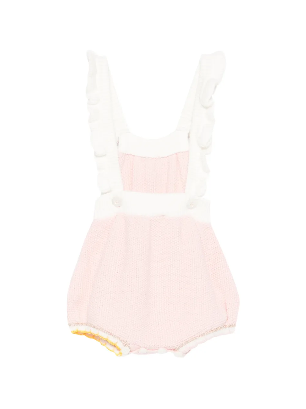 Gensami kids Romper met vlinderapplicatie en ruches Roze