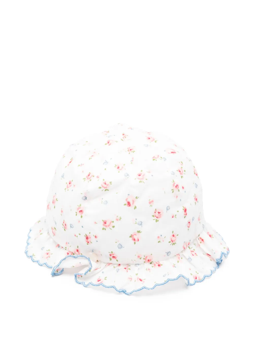 Tartine Et Chocolat floral-print ruffled hat - Weiß