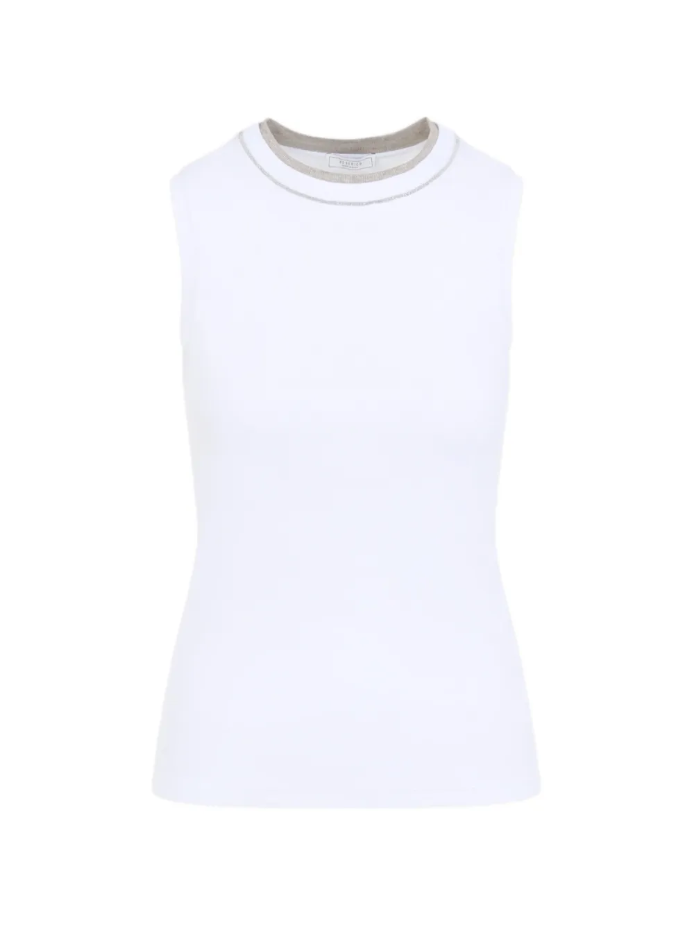 Peserico lurex-embellished vest - Bianco