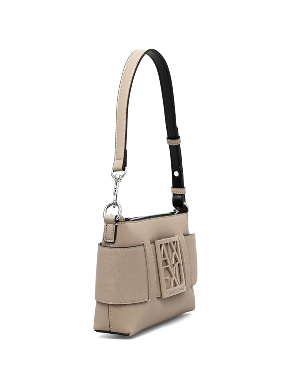 Armani Exchange Maxi-schoudertas met logo Beige