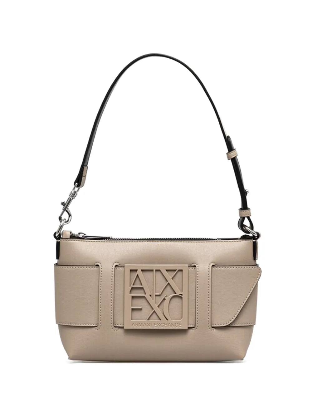 Armani Exchange maxi logo shoulder bag - Toni neutri