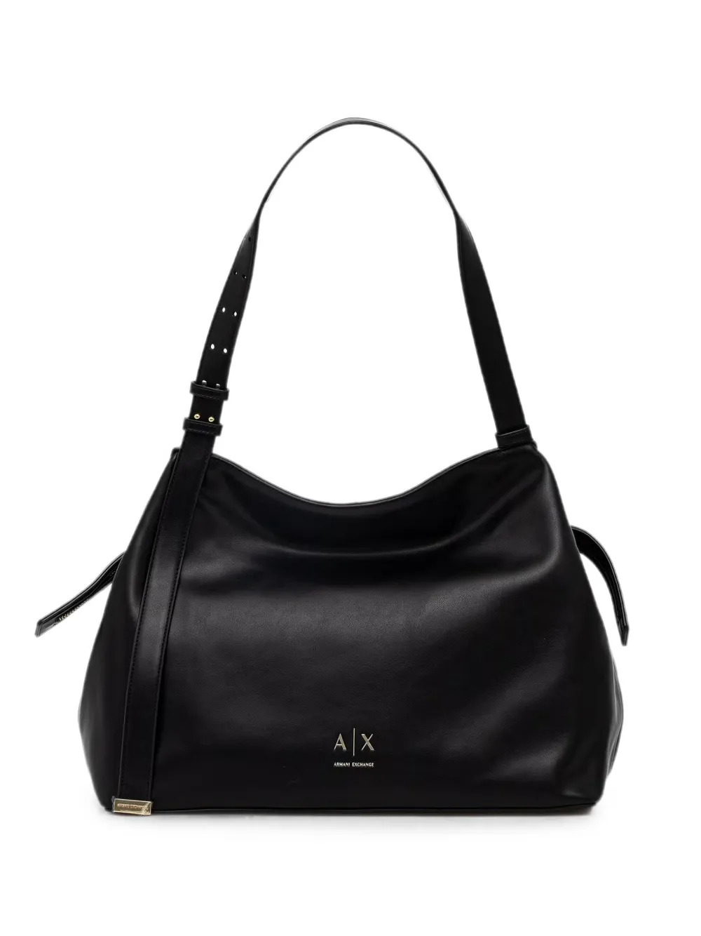 Armani Exchange logo-plaque adjustable-strap shoulder bag - Nero