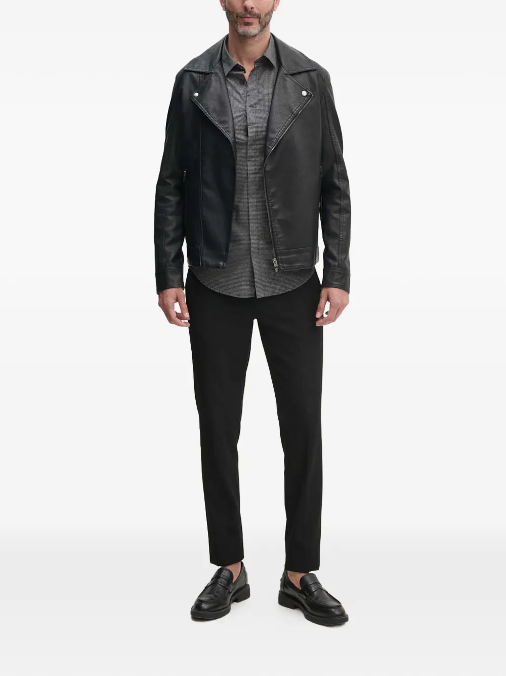 Armani Exchange patterned shirt Zwart