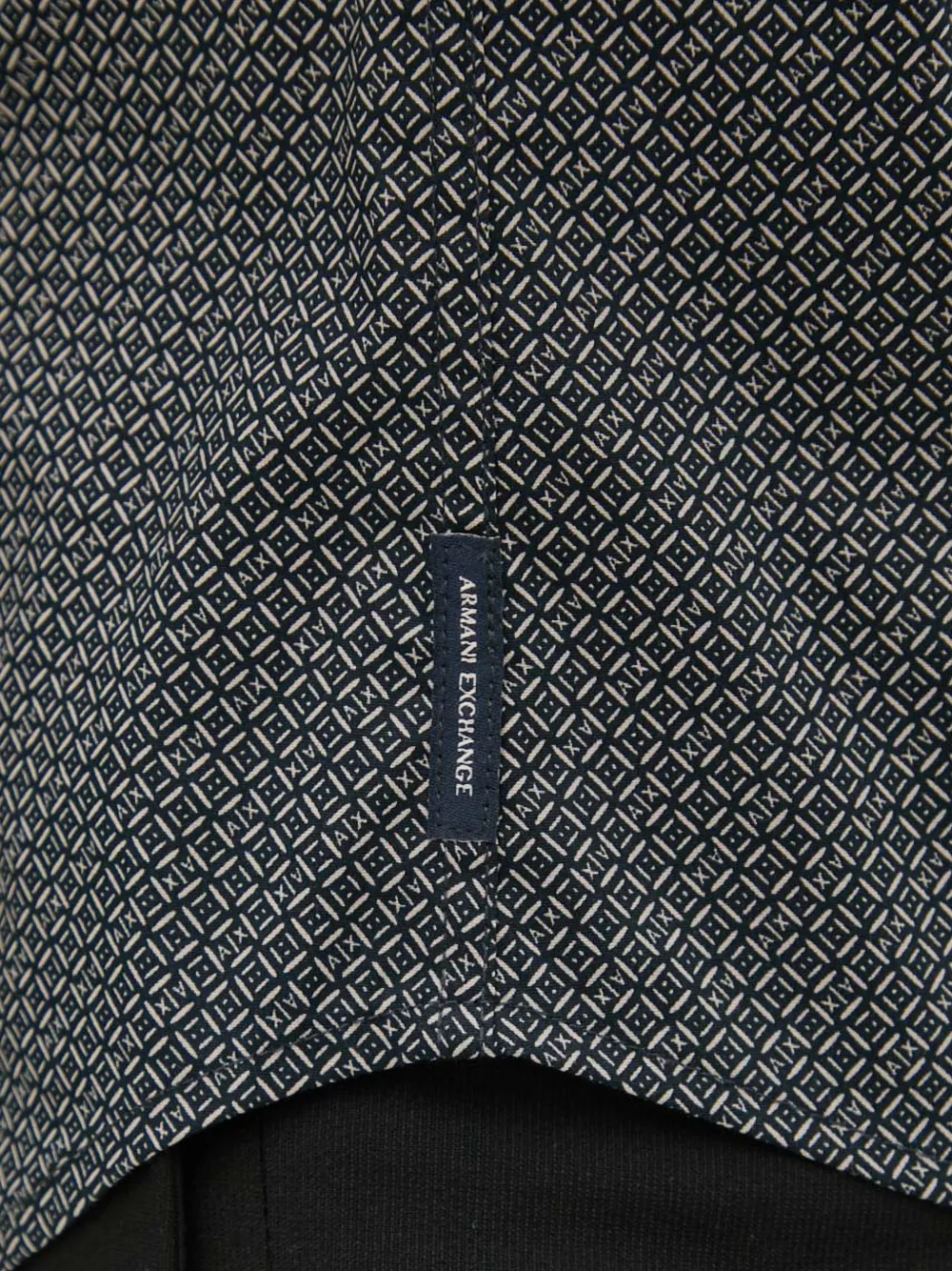 Armani Exchange patterned shirt Zwart
