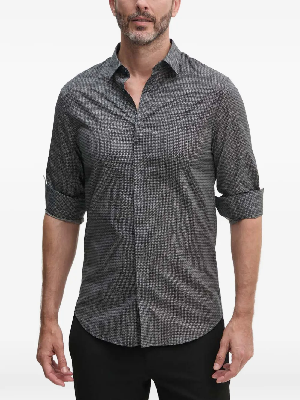 Armani Exchange patterned shirt - Schwarz