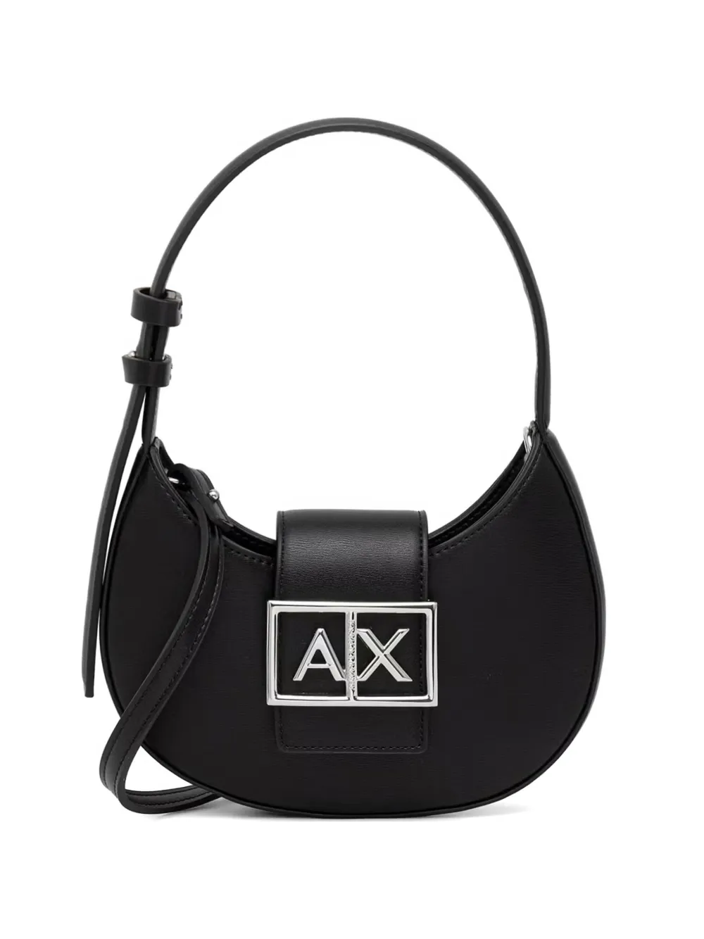Armani Exchange logo-plaque shoulder bag - Nero