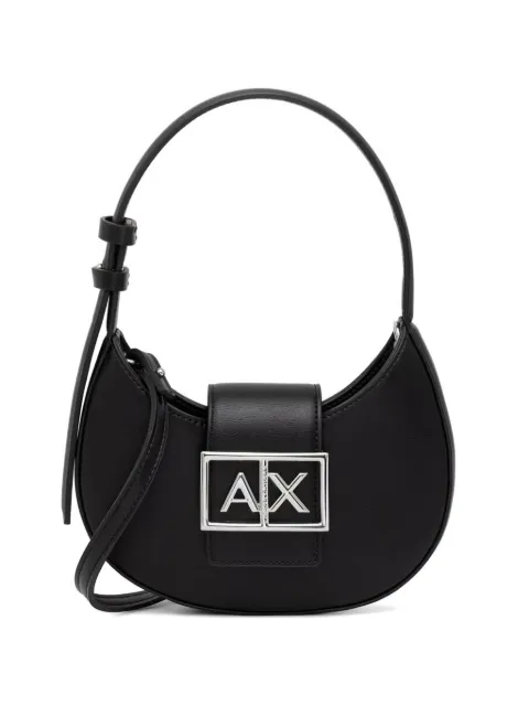 Armani Exchange bolsa de hombro con placa del logo