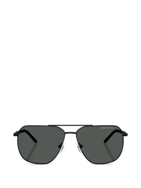 Armani Exchange double-bridge pilot-frame sunglasses
