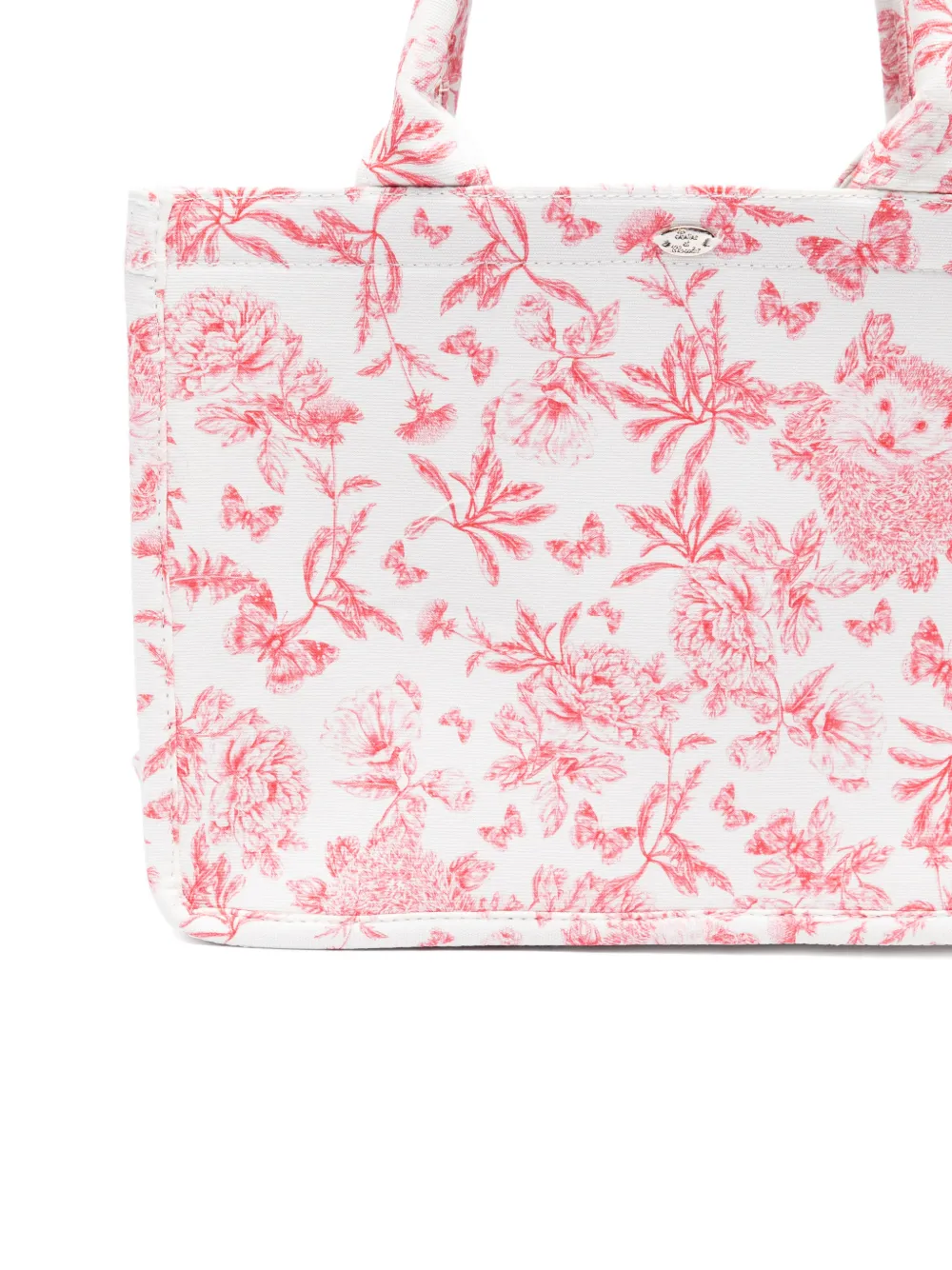 Tartine Et Chocolat Kleine shopper met bloemenprint Wit