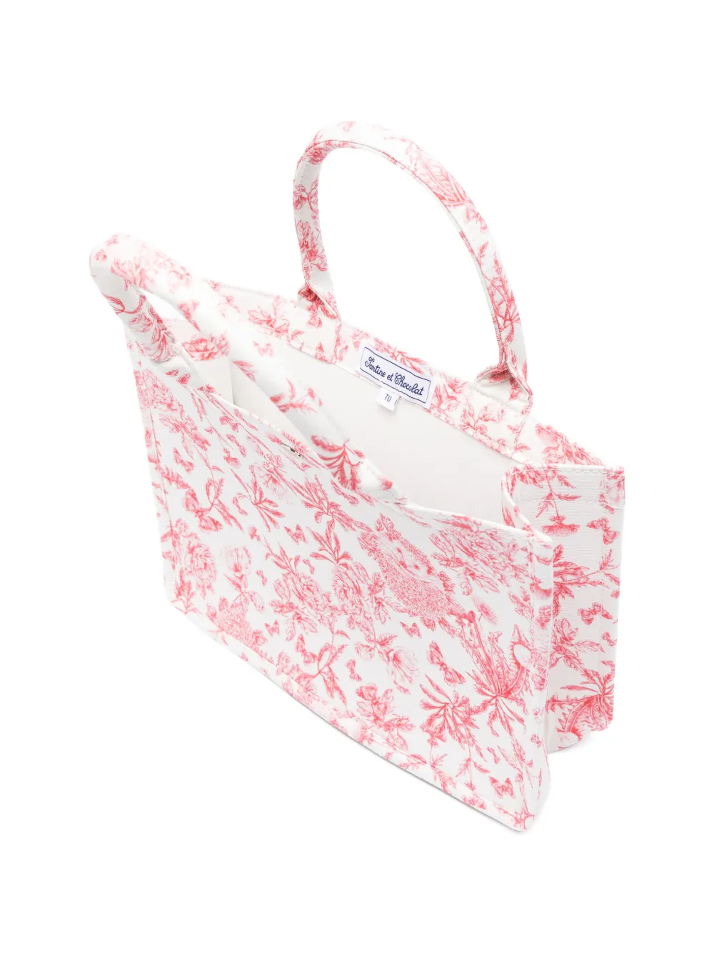 Tartine Et Chocolat Kleine shopper met bloemenprint Wit