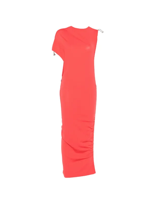 red coperni dress Coperni Asymmetric Flower Gown