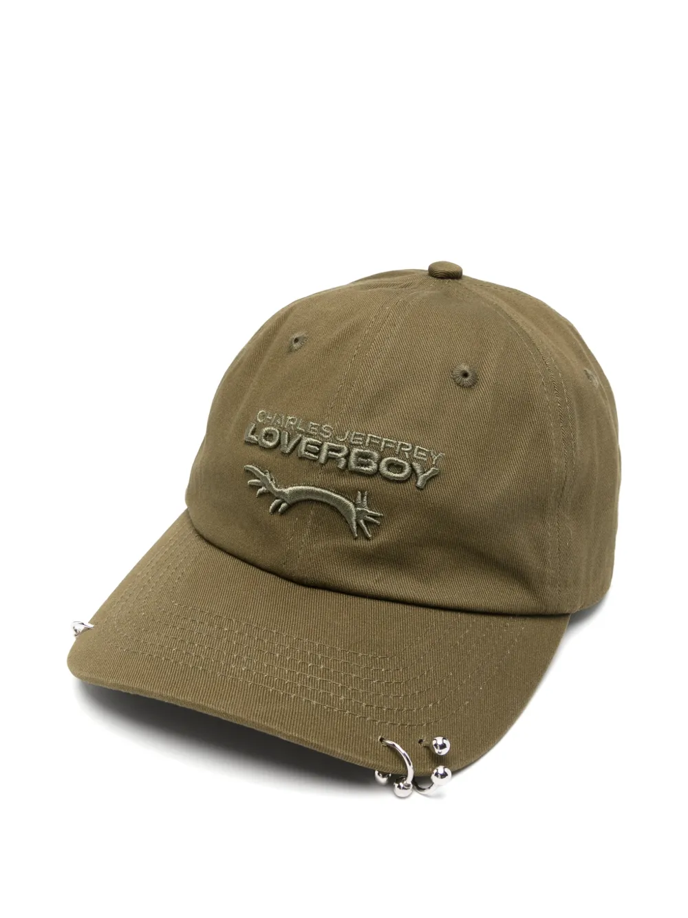 Charles Jeffrey Loverboy pierced baseball cap - Verde