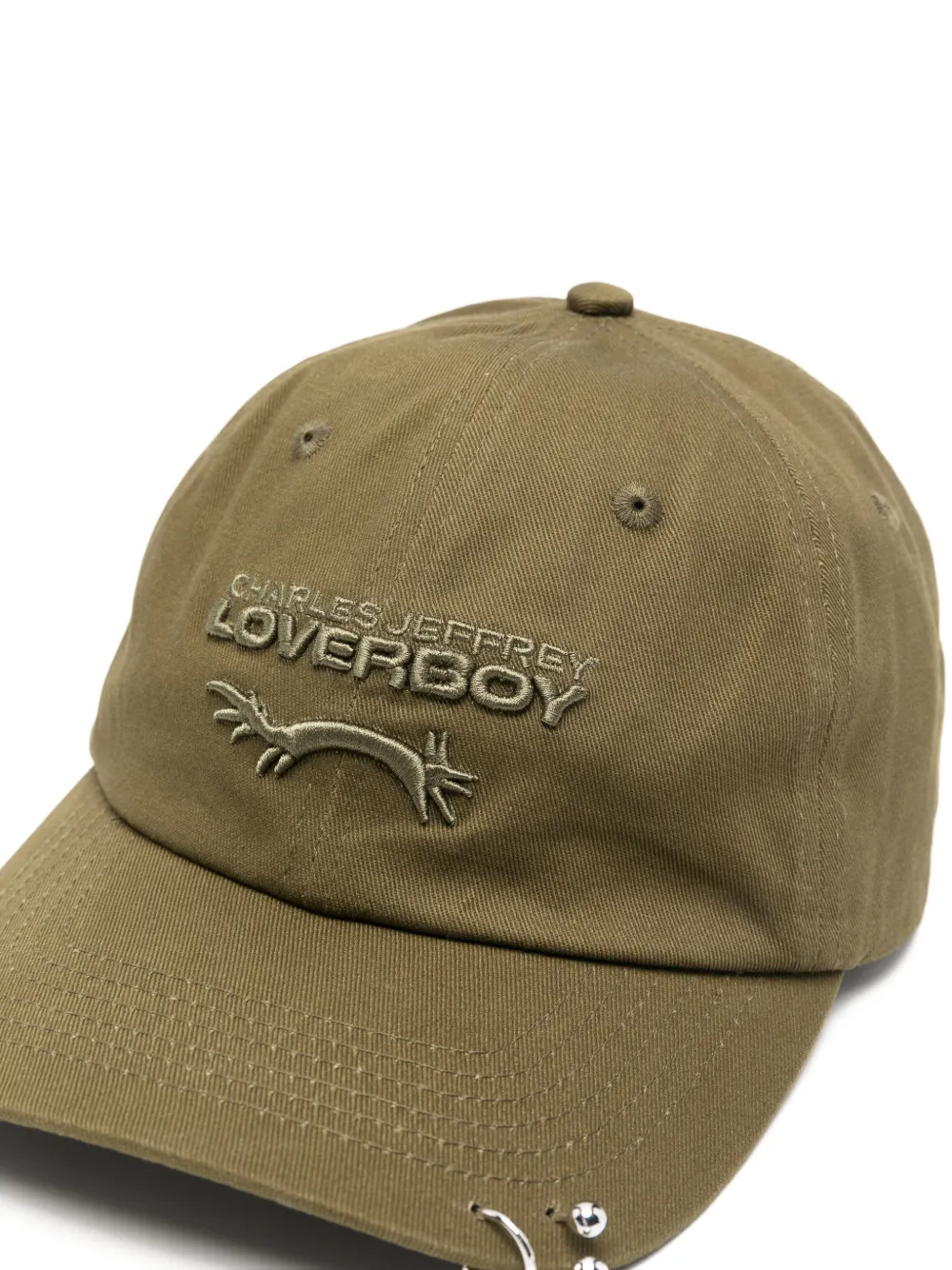 Charles Jeffrey Loverboy Honkbalpet met gaatjes Groen