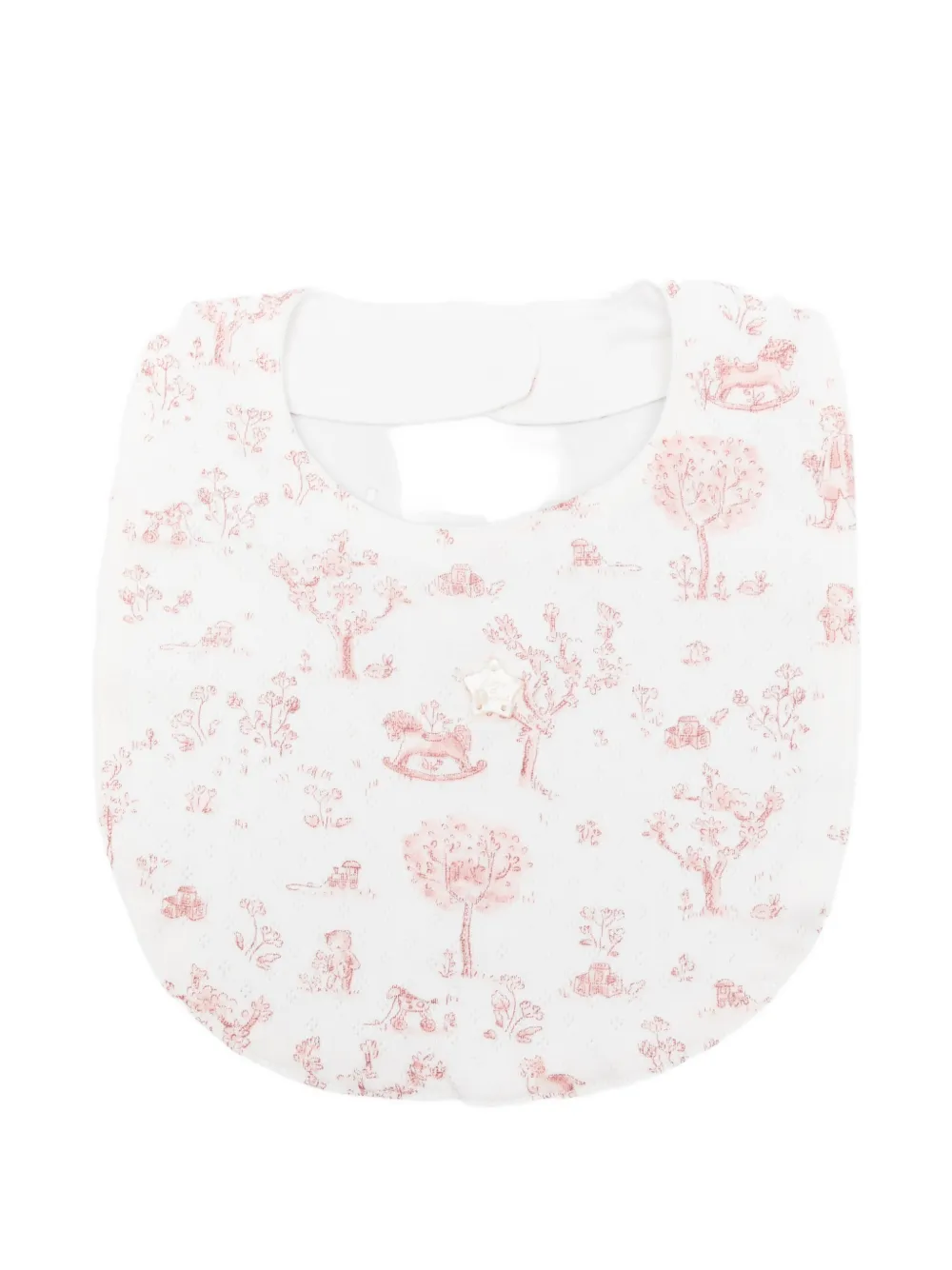 Tartine Et Chocolat tree-print bib - Bianco