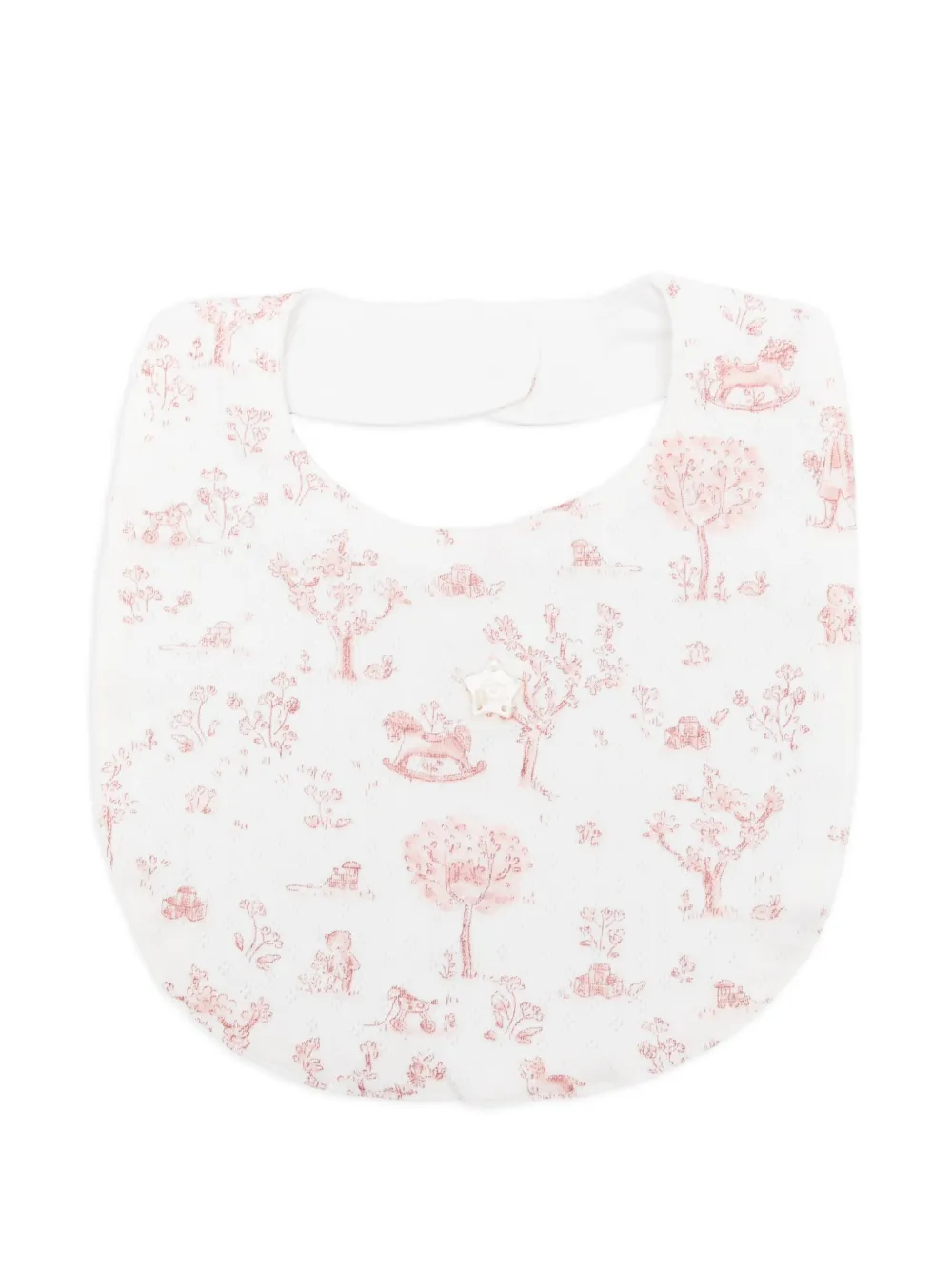 Tartine Et Chocolat tree-print bib - Weiß