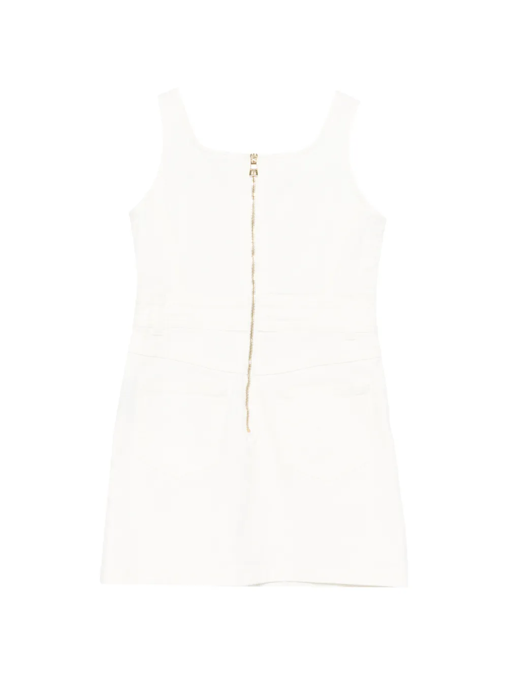 Balmain Kids Mouwloze jurk met knopen Wit
