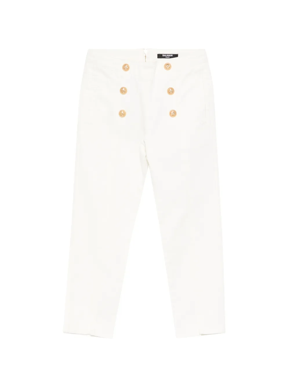 Balmain Kids button trousers - Bianco