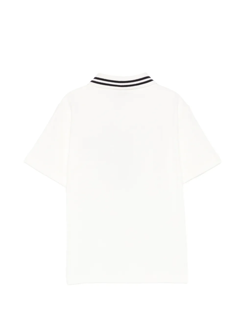 ETRO KIDS Poloshirt met gestreepte afwerking en geborduurd logo Wit