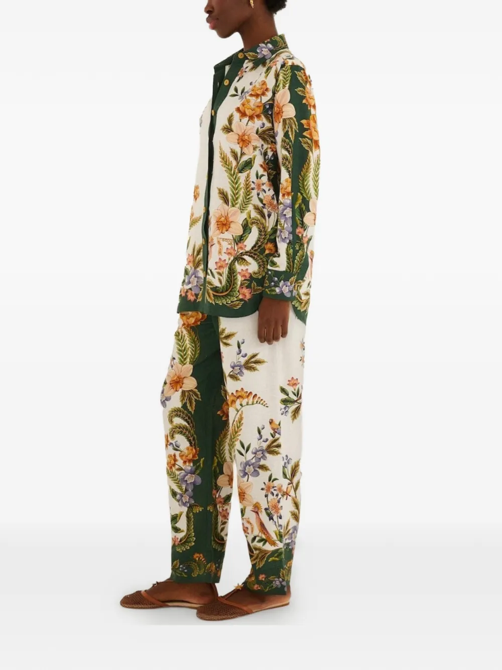  Farm Rio Floral Print Shirt - White 