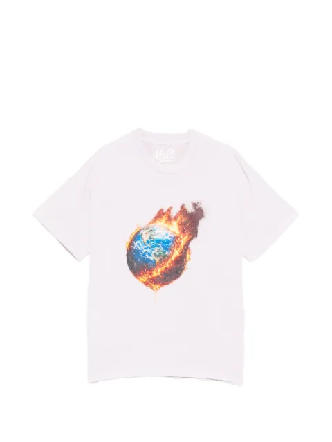 Melt burning earth graphic T-shirt