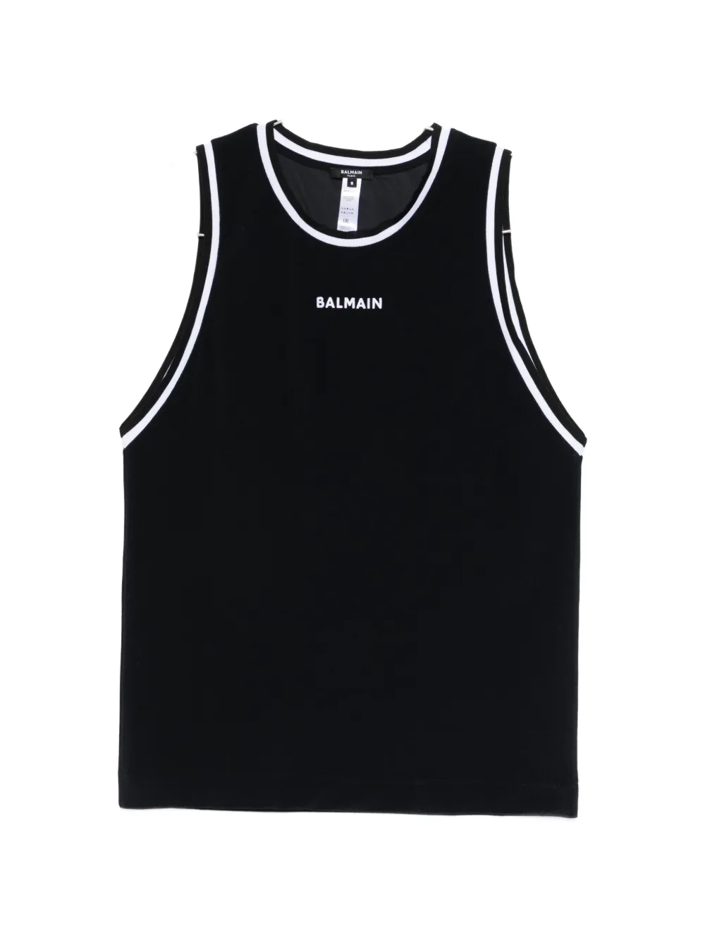 Balmain contrast-trim mini dress - Nero