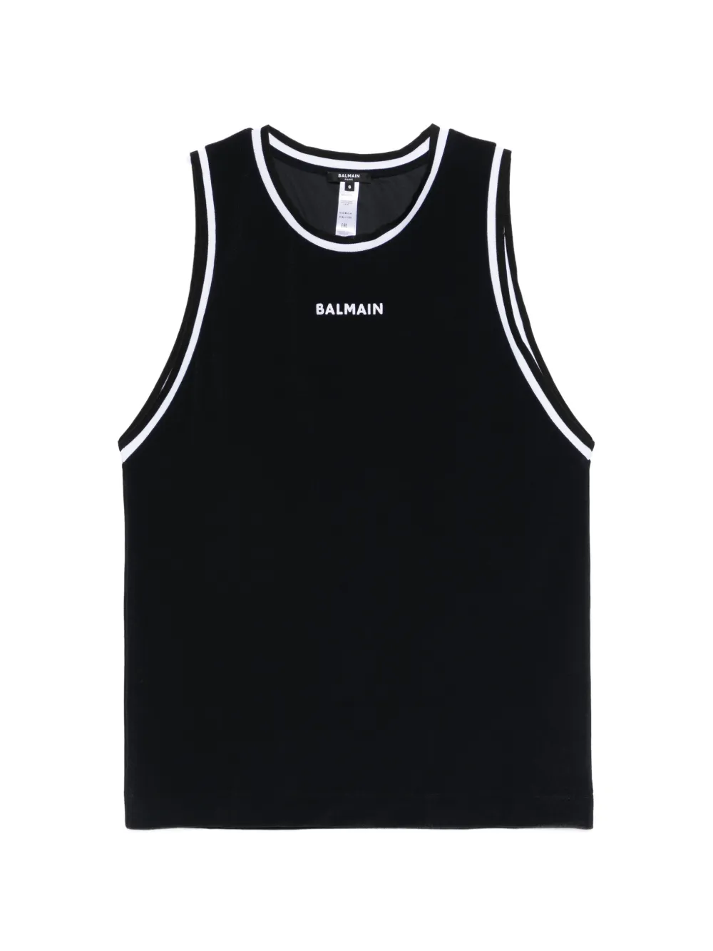 Balmain contrast-trim mini dress - Nero