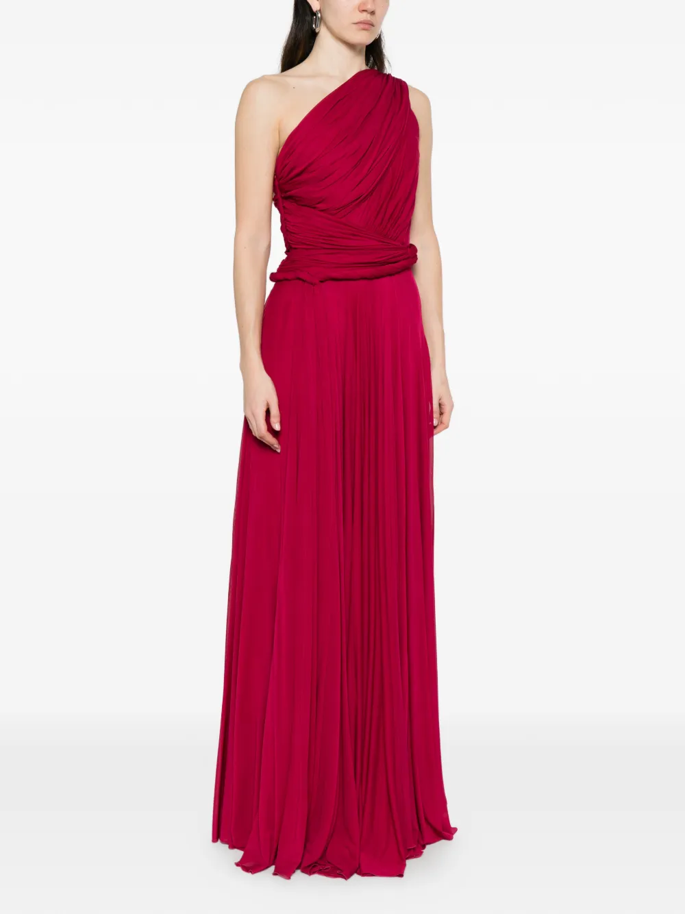 Giambattista Valli Asymmetrische maxi-jurk Roze