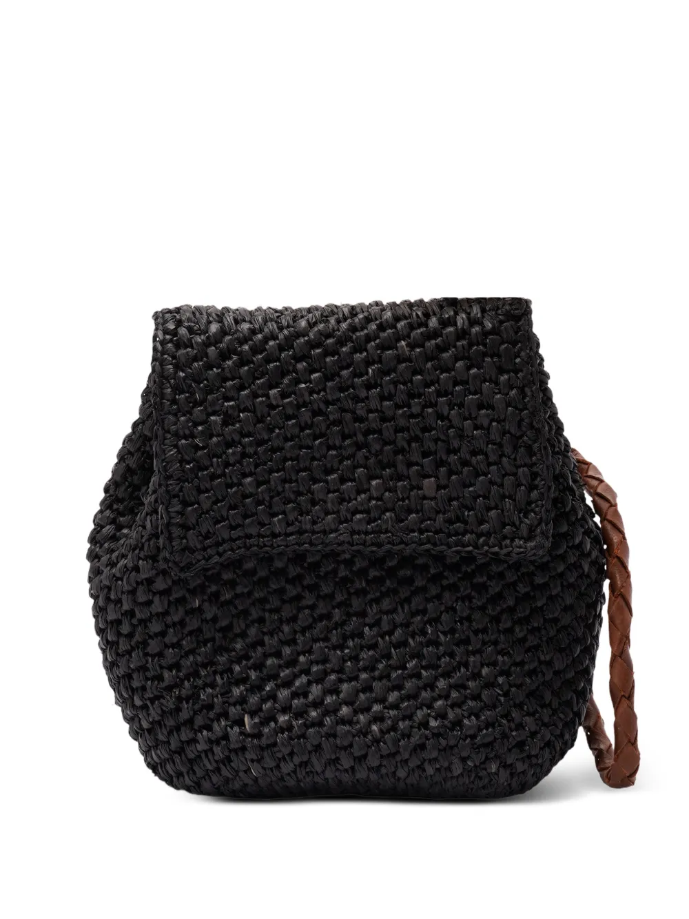 IBELIV mini Zaz raffia braided satchel - Nero