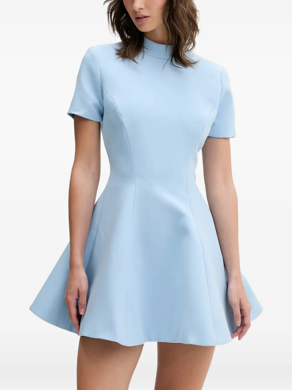 Bardot Flared jurk met korte mouwen Blauw