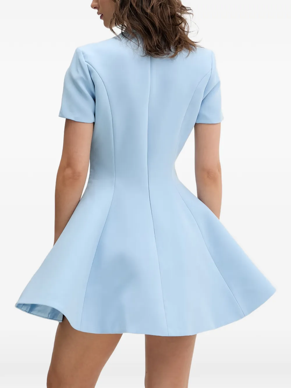 Bardot Flared jurk met korte mouwen Blauw