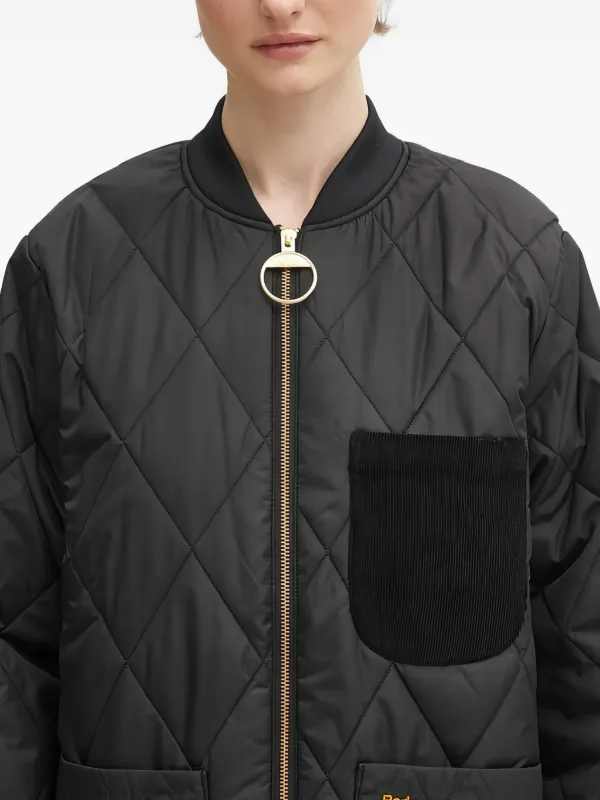 バブアー　キルティングジャケット　ブラック　サイズＬ Barbour キルティング ジャケット | ブラック | FARFETCH JP