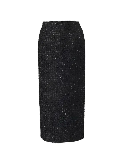 Carolina Herrera lurex tweed midi skirt