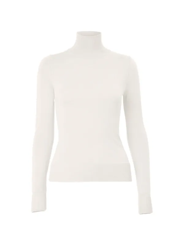 Carolina Herrera Turtleneck Sweater in White