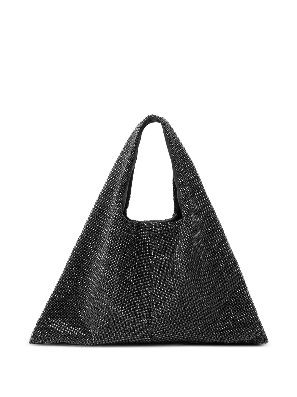 TWENTY FOURHAITCH strass mesh shopper bag - Nero