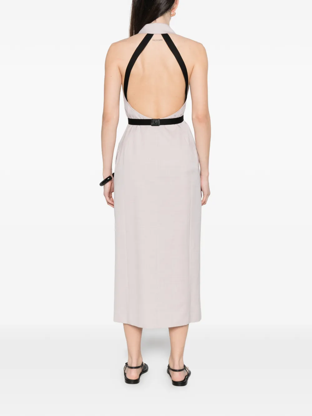 Max Mara Midi-jurk met kraag Beige