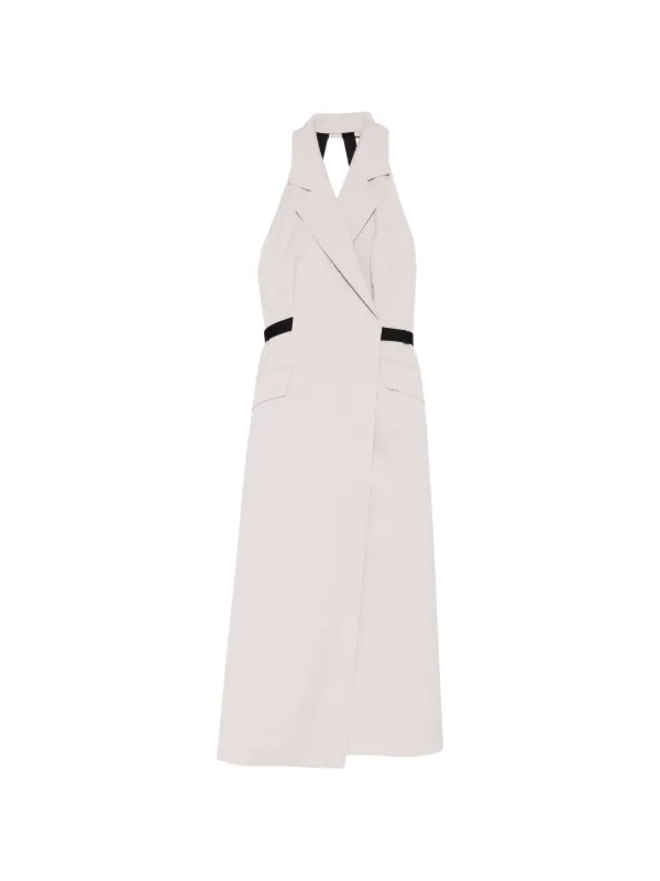 Max Mara Flap-pockets Midi Dress in Neutrals