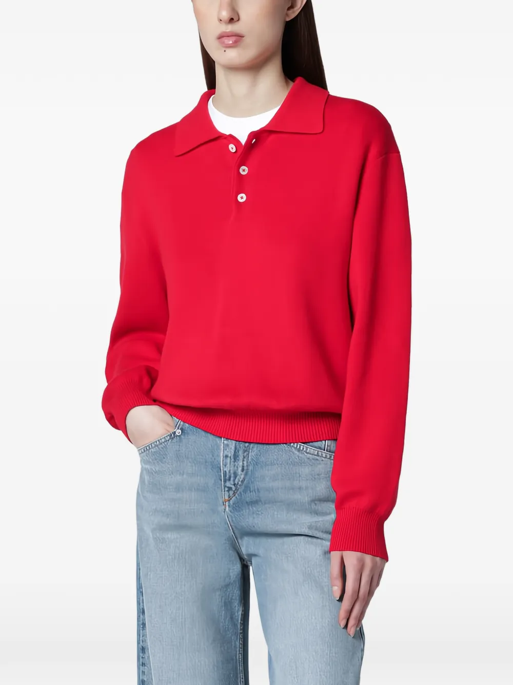 DUNST Maglione con colletto - Rosso