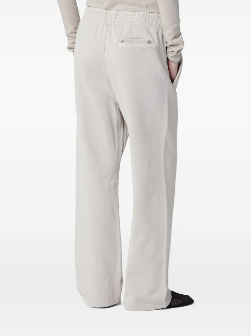 ENTIRE STUDIOS Katoenen straight trainingsbroek Beige
