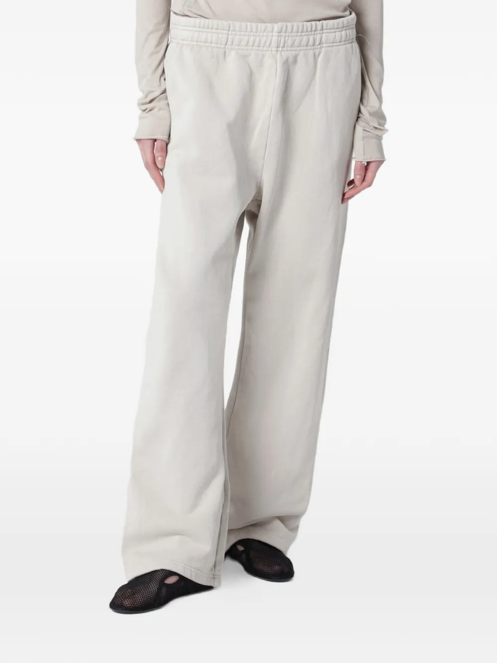 ENTIRE STUDIOS straight-leg cotton track pants - Toni neutri