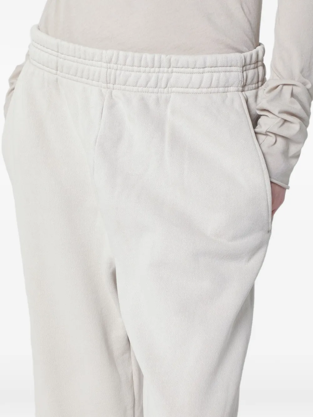 ENTIRE STUDIOS Katoenen straight trainingsbroek Beige