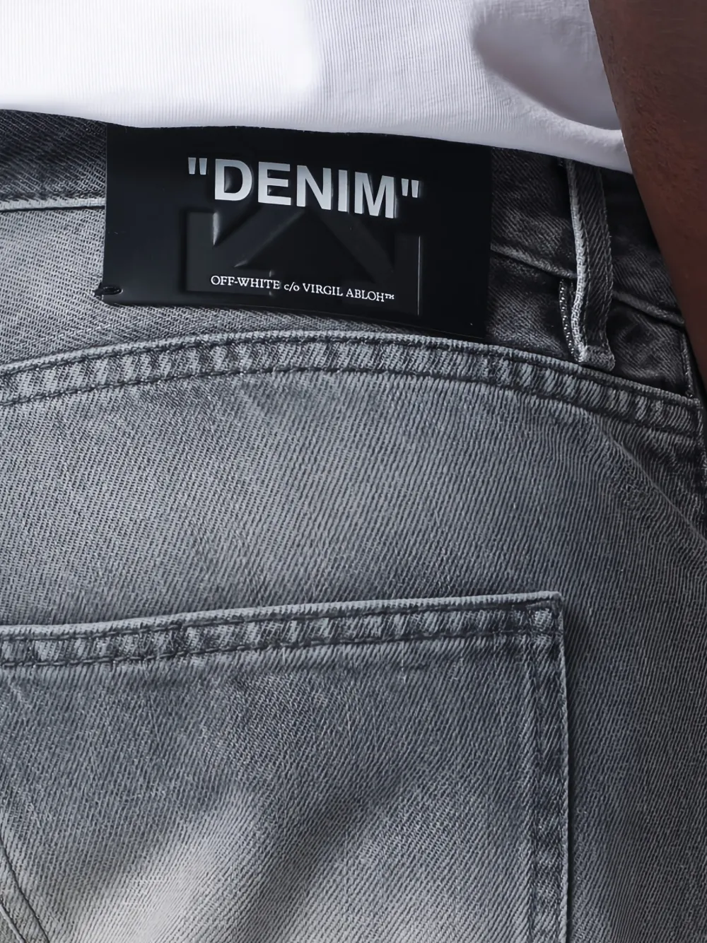 Off-White Diag ruimvallende jeans Grijs