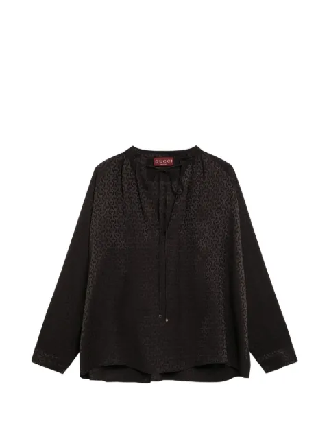 Gucci Horsebit silk jacquard shirt